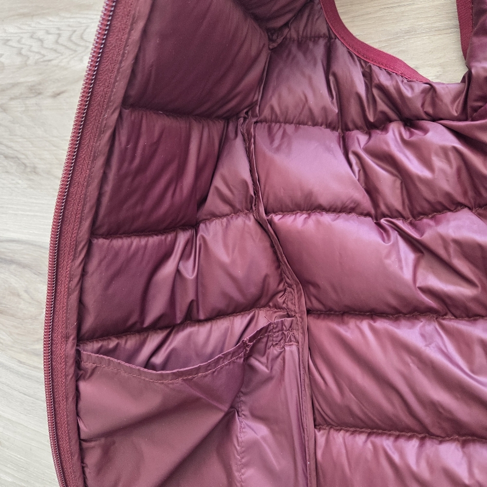 Eddie Bauer EB650 Goose Down Vest Quilted Puffer Maroon Size L - Picture 8 of 12